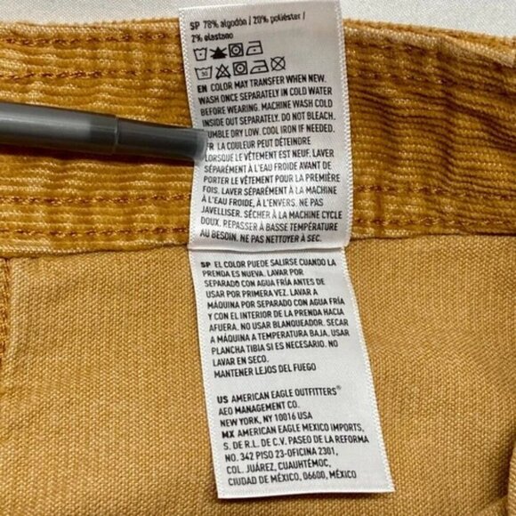 American Eagle Women's Skirt Corduroy Size 12 Golden Brown High Rise A-Line NWT - Picture 7 of 14